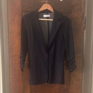 Bailey 44 Navy Pinstripe Single-Button Blazer